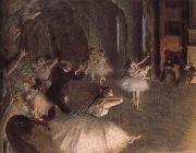 Edgar Degas Rehearsal on the stage oil